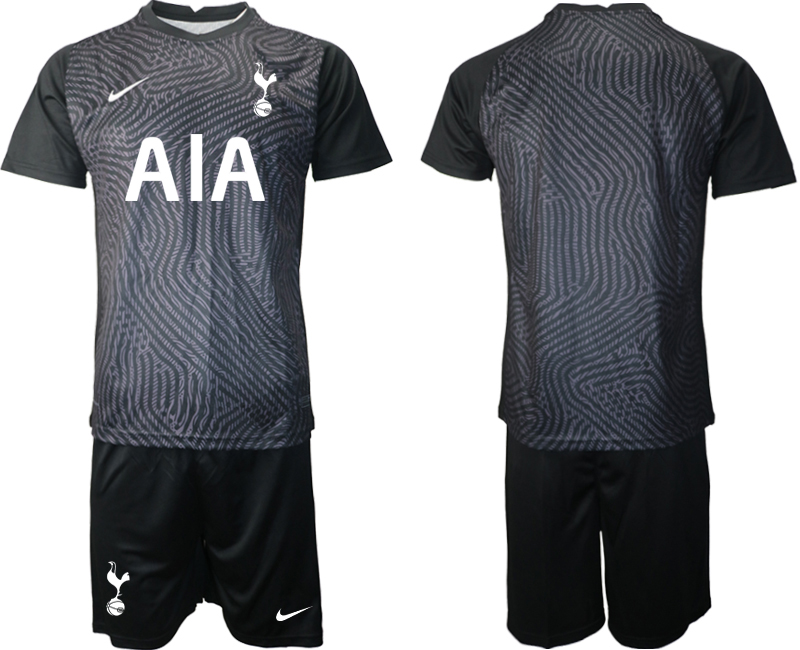 2021 Men Tottenham Hotspur black goalkeeper soccer jerseys->tottenham jersey->Soccer Club Jersey